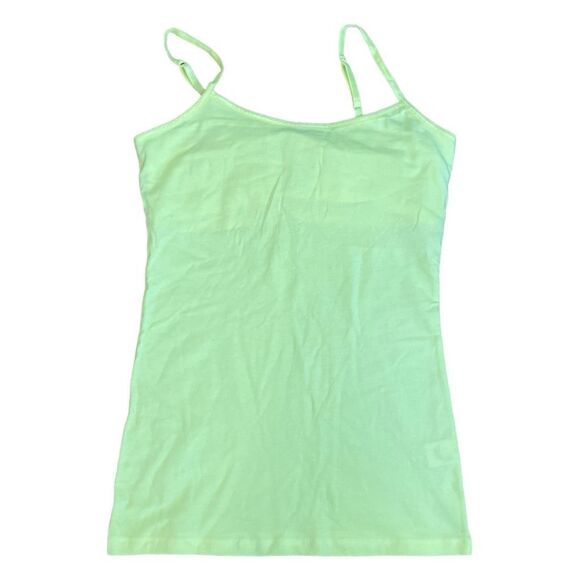 SO Camisole Bright Yellow Sleeveless Spaghetti Strap Shelf Bra M - Picture 1 of 7